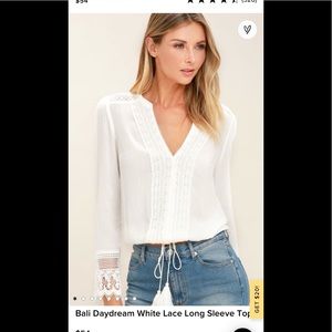 Lulus Bali Daydream Lace shirt, Size: Small